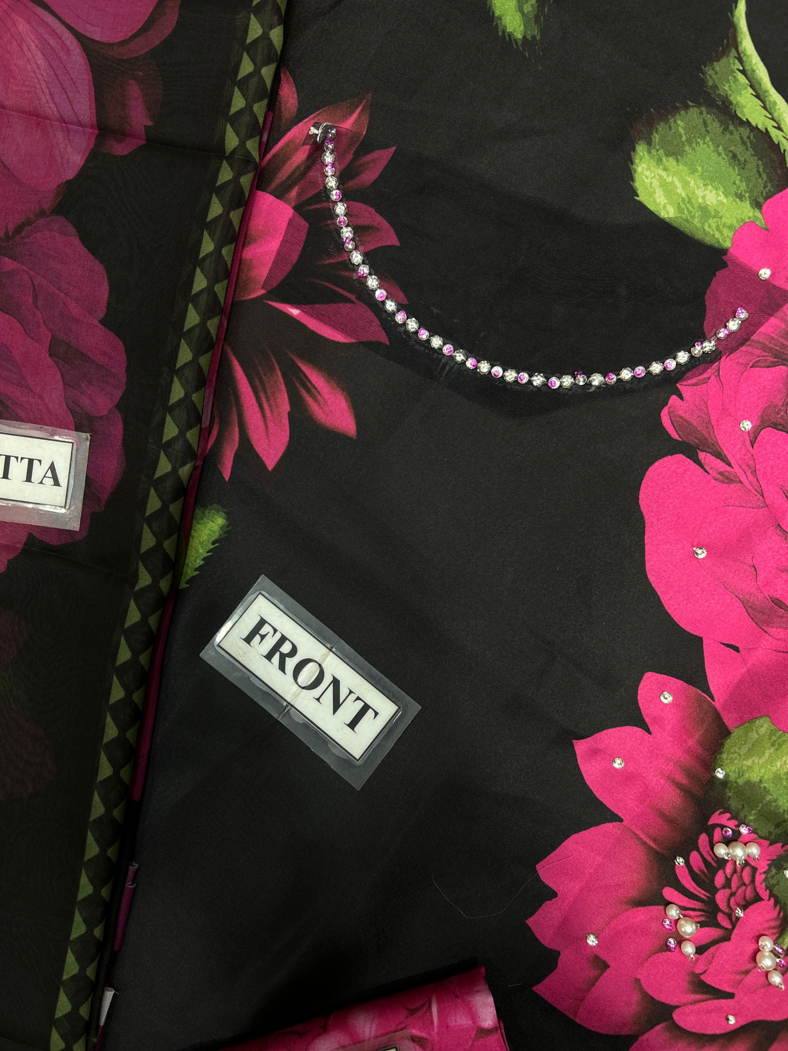 Shapphire Silk Suit With Silk Dupatta