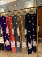 Pure Pashmina Heavy Aariwork on Complete Shirt Slit Open Style