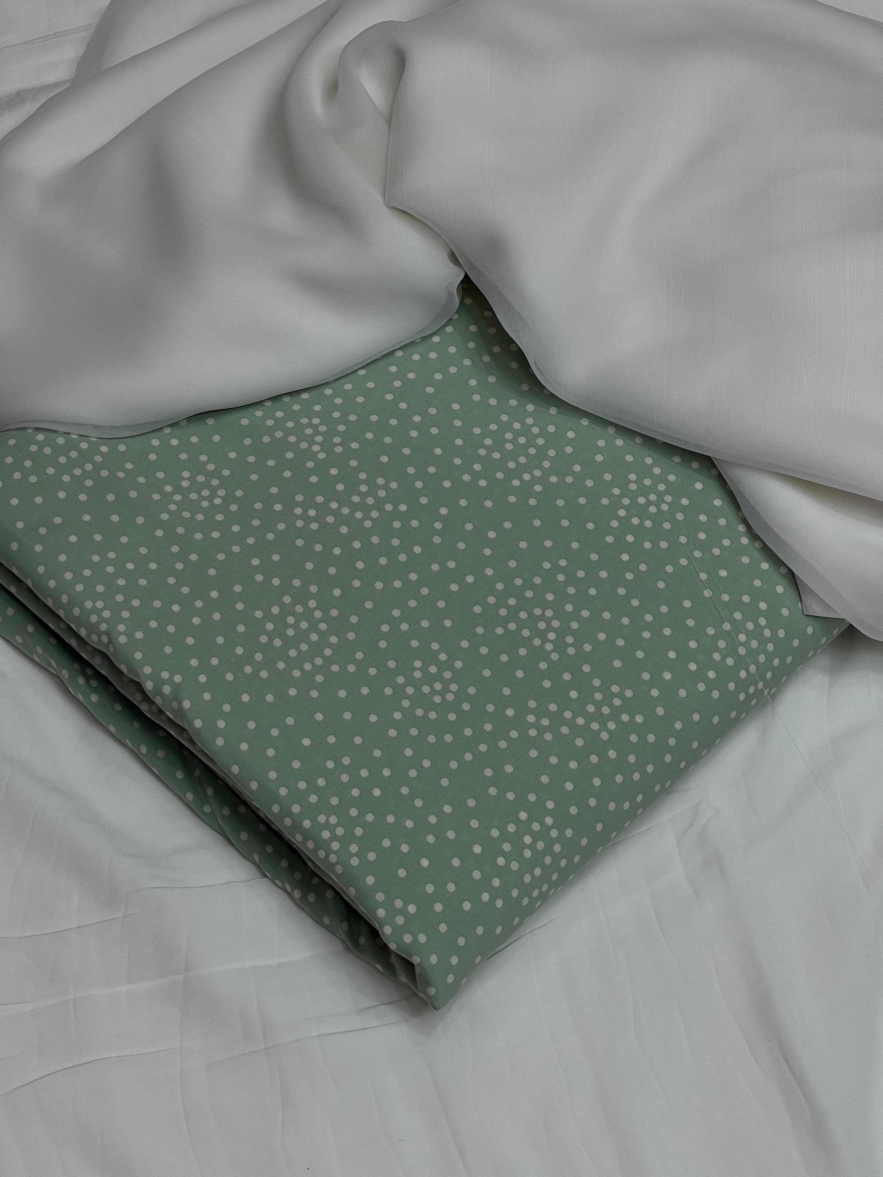 Pure Original China 3Pcs Boski Lilen With Crinkle Pk Pure Chiffon Dupatta