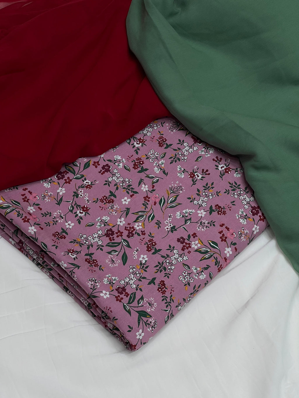 Pure Original China 3Pcs Boski Lilen With Crinkle Pk Pure Chiffon Dupatta