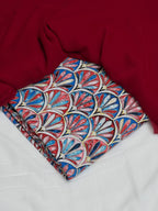 Pure Original China 3Pcs Boski Lilen With Crinkle Pk Pure Chiffon Dupatta