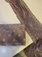 Nee Pearl design shesha silk beats work 2.5 Dupta Long length mixed match 2 yards Plan Trouser