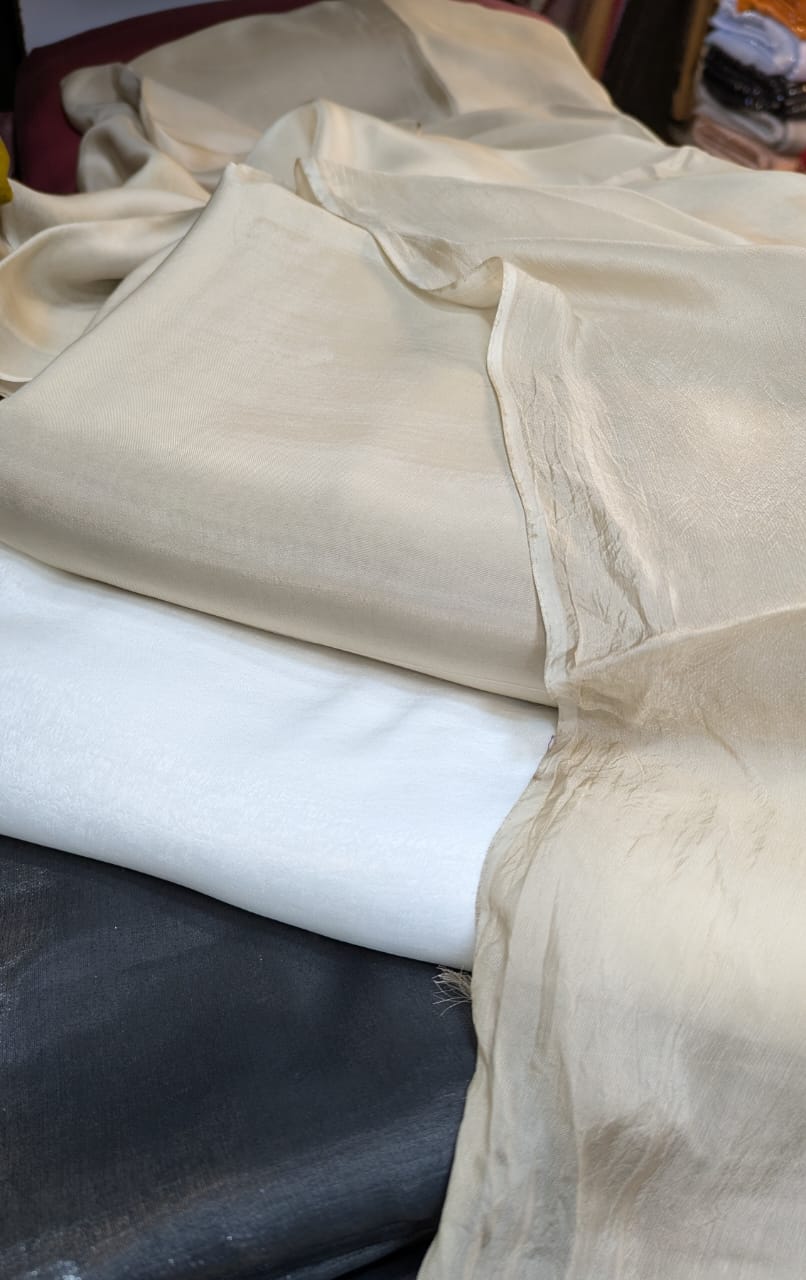 RUSSIAN SILK SHIRT TROUSER WITH SOFT SILK DUPATTA 3 PCS