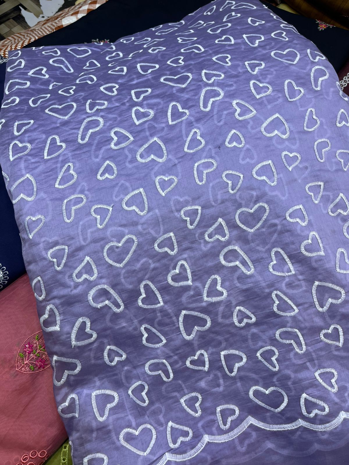 3 Pc Suit Pure Tana Dora Lawn Shirt Full Embroidered With Double Side Cutwork Style Border Dupatta