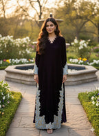 9k Microvelvet Heavy Embroidered Aplique Work