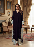 9k Microvelvet Heavy Embroidered Aplique Work