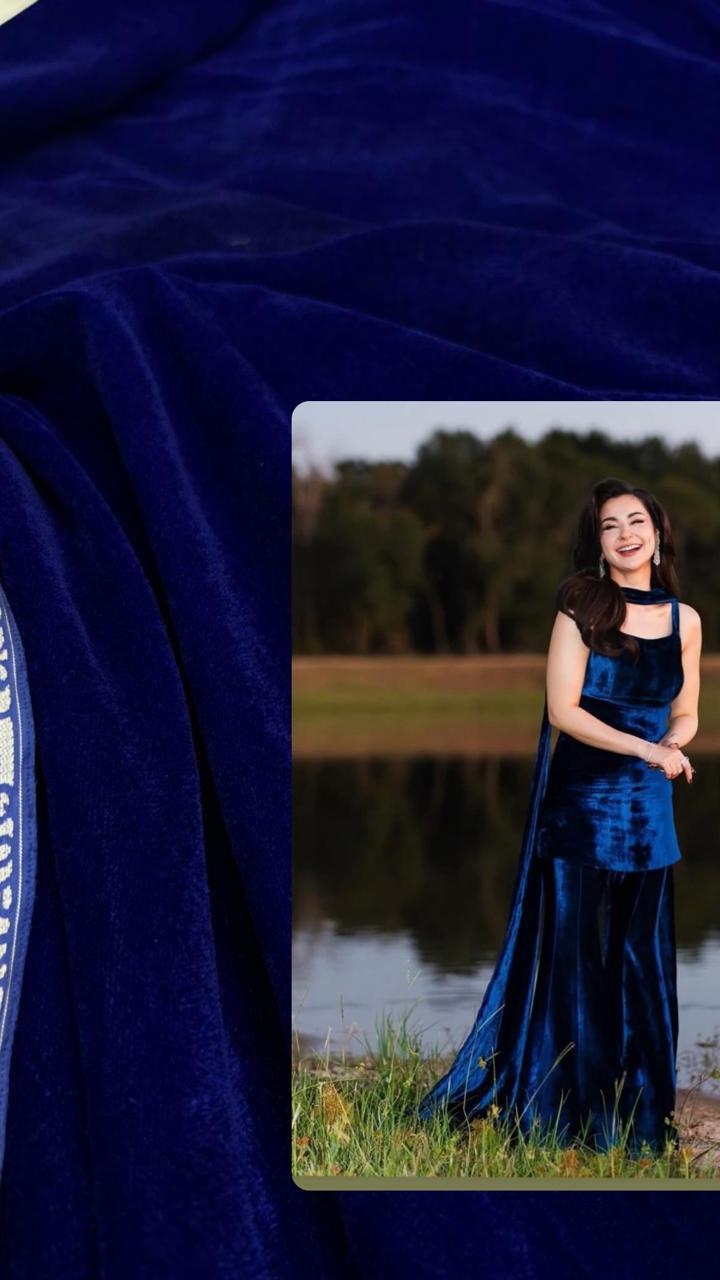 Velvet 2-Piece Suit 5Yards  in Superior Quality Micro Velvet