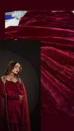 Velvet 2-Piece Suit 5Yards  in Superior Quality Micro Velvet