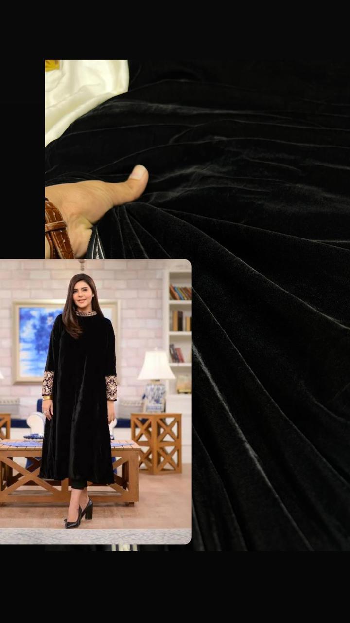 Velvet 2-Piece Suit 5Yards  in Superior Quality Micro Velvet