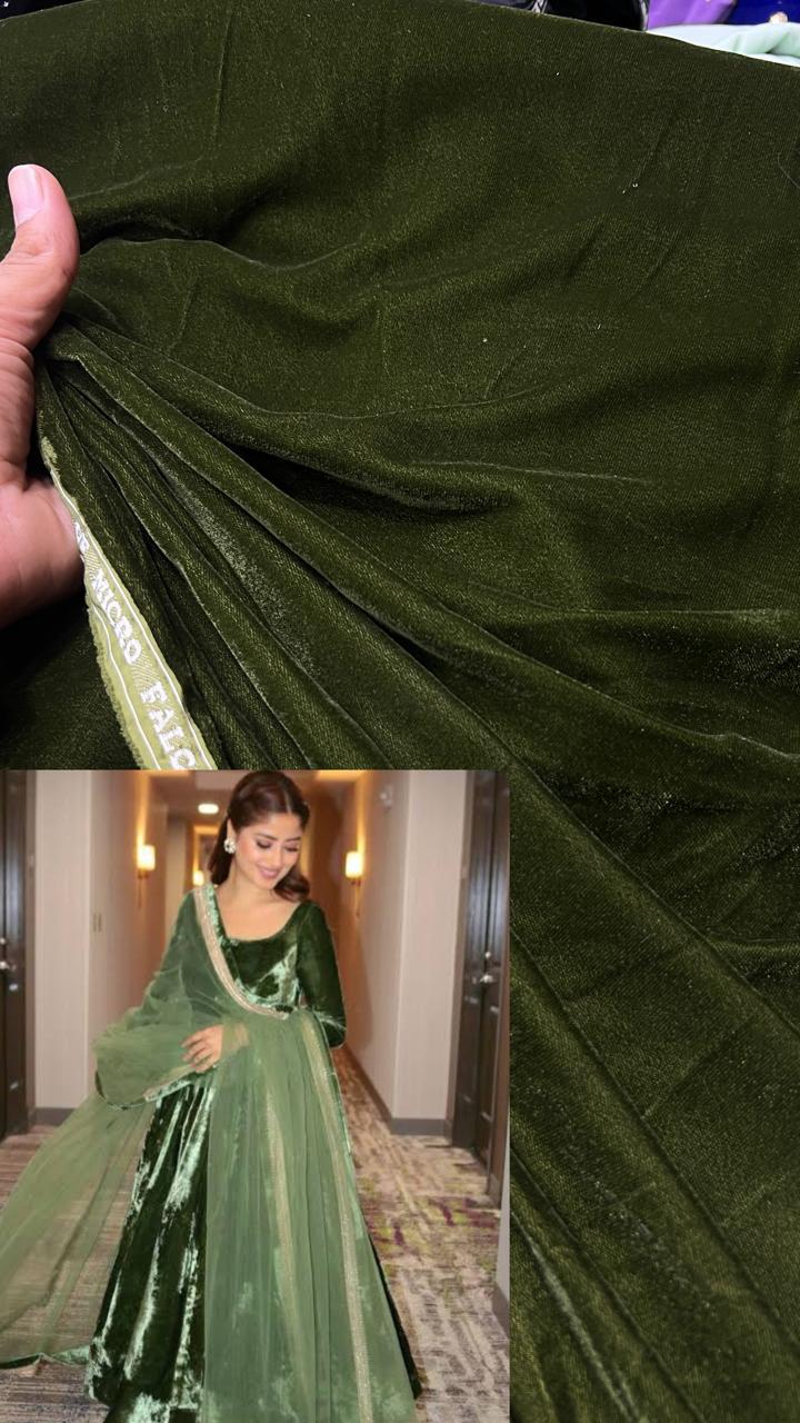 Velvet 2-Piece Suit 5Yards  in Superior Quality Micro Velvet