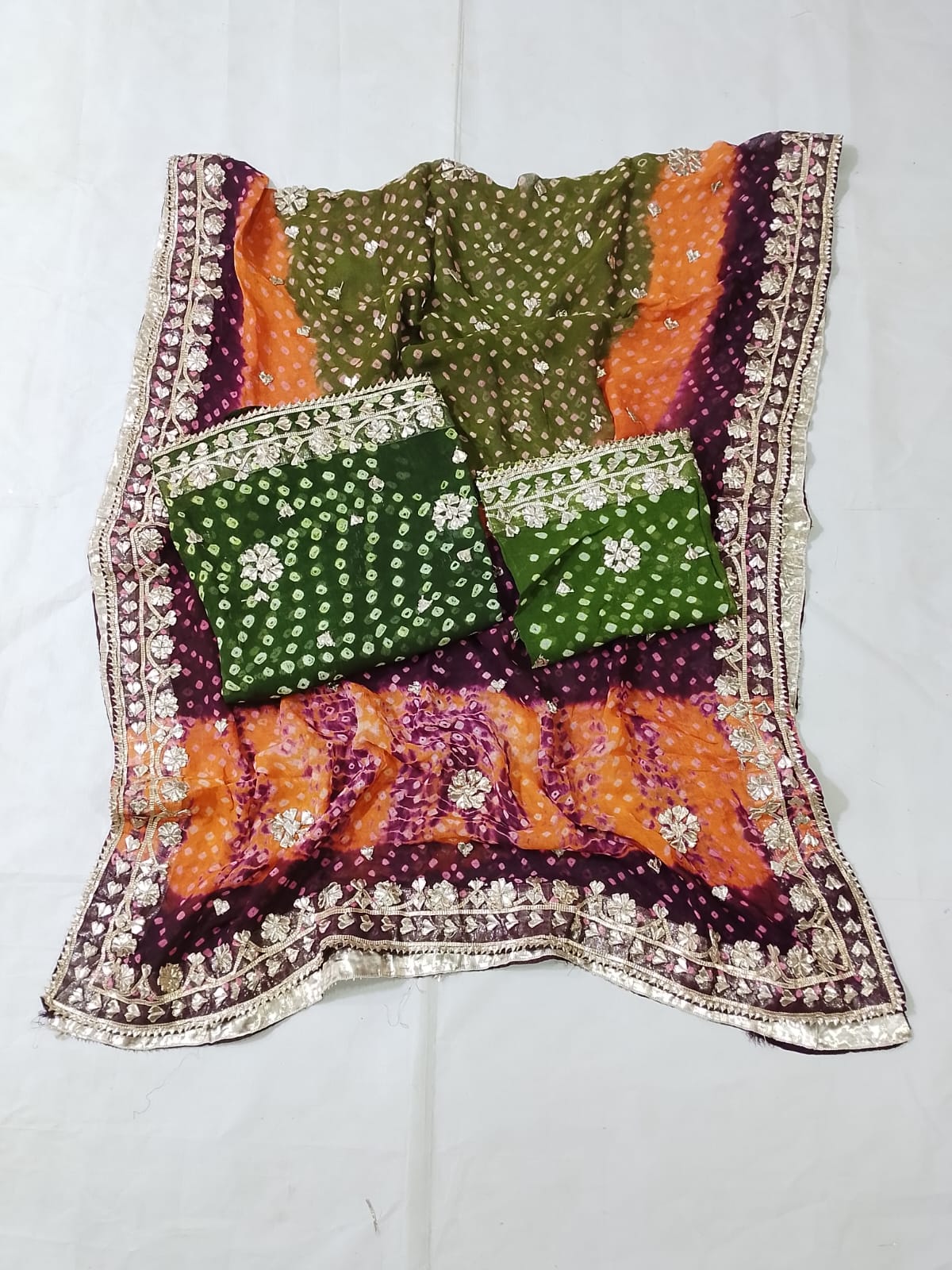 New Design Hand MADE  Beautiful Gotta Chunri Suits  2 Pcs