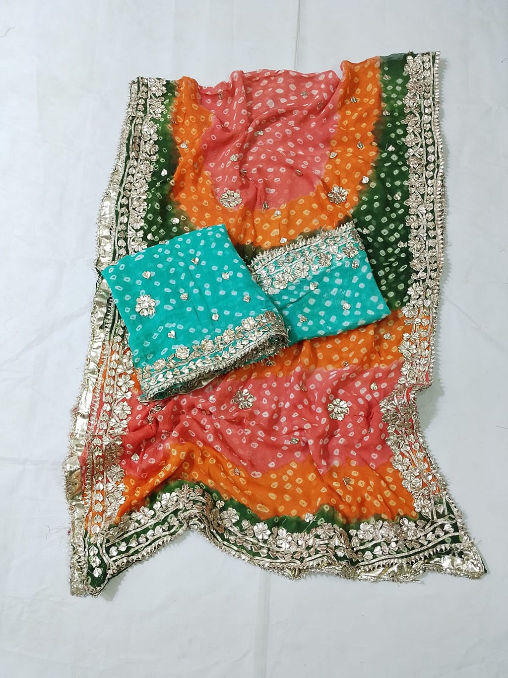 New Design Hand MADE  Beautiful Gotta Chunri Suits  2 Pcs
