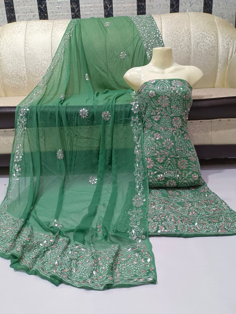 New Arrival New Design   Hand MADE  Beautiful Press Gotta Chicken Kari Suits