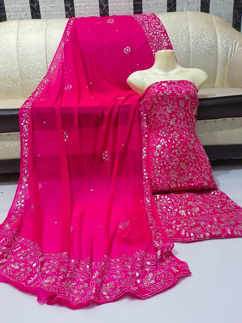 New Arrival New Design   Hand MADE  Beautiful Press Gotta Chicken Kari Suits