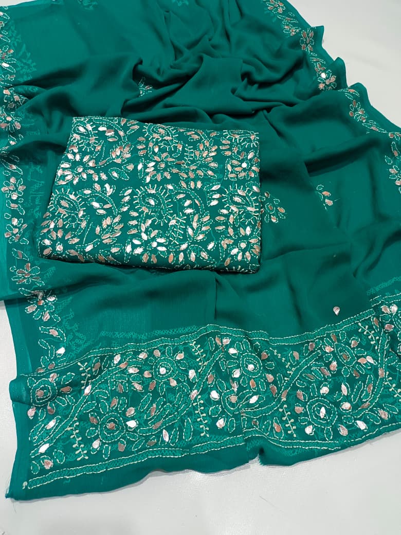 New Arrival New Design   Hand MADE  Beautiful Press Gotta Chicken Kari Suits