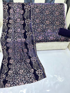 Premium Wedding Collection Bareeze Pure Velvet Outfit With Shirt Dupata and Trouser 3 Pcs