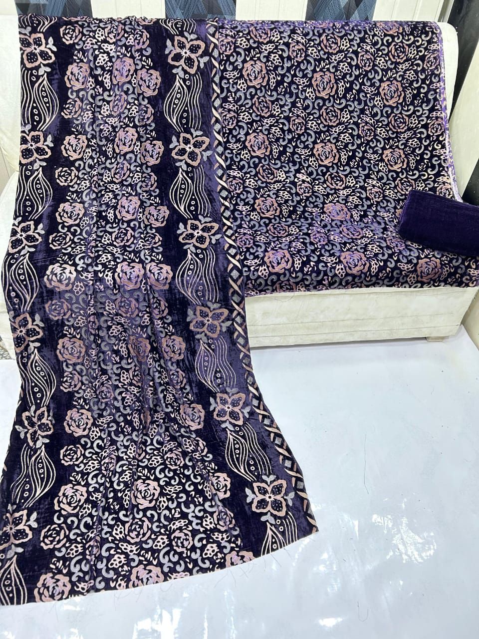 Premium Wedding Collection Bareeze Pure Velvet Outfit With Shirt Dupata and Trouser 3 Pcs