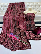 New Palachi Velvet Collection 3 Pcs Dress