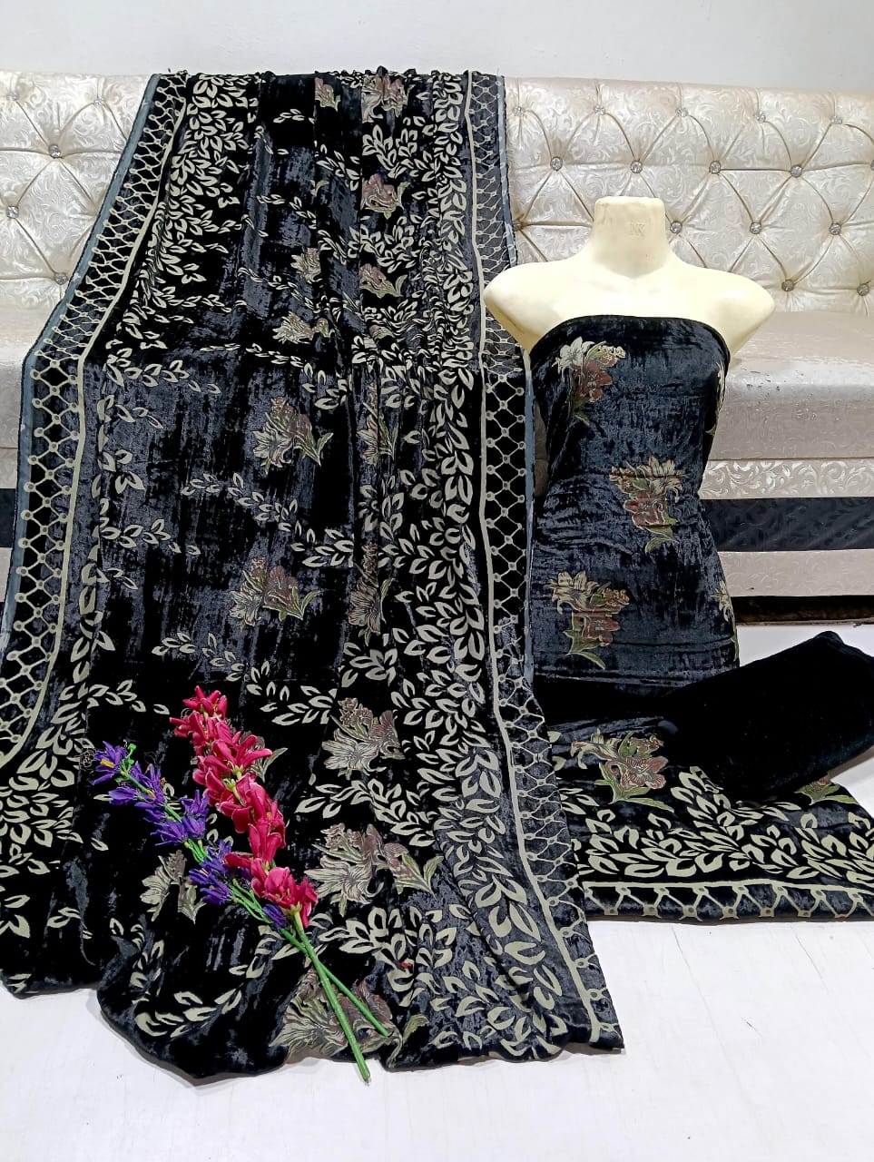 New Palachi Velvet Collection 3 Pcs Dress