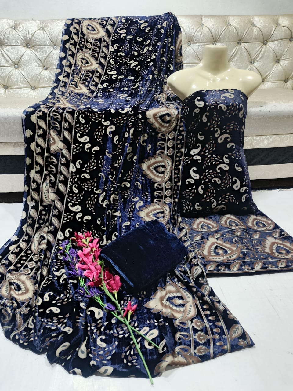 New Palachi Velvet Collection 3 Pcs Dress