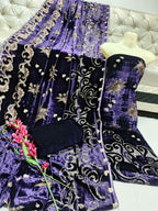 New Palachi Velvet Collection 3 Pcs Dress