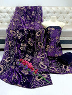 New Palachi Velvet Collection 3 Pcs Dress