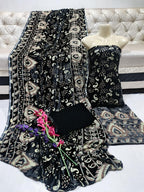 New Palachi Velvet Collection 3 Pcs Dress