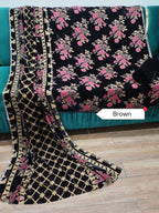 New Palachi Velvet Collection  3 Pcs Dress Shirt Dupata & Trouser