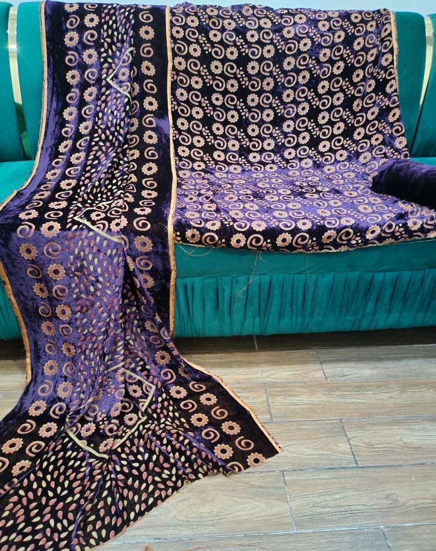 New Palachi Velvet Collection  3 Pcs Dress Shirt Dupata & Trouser