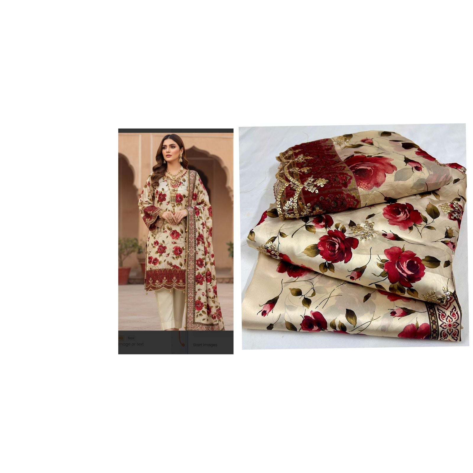 Shamose Silk 3 Pcs Coords Katori Work