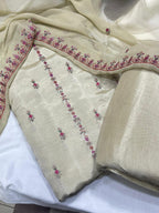 PK Cotton Rawsilk Embroidered 3-Pc Suit