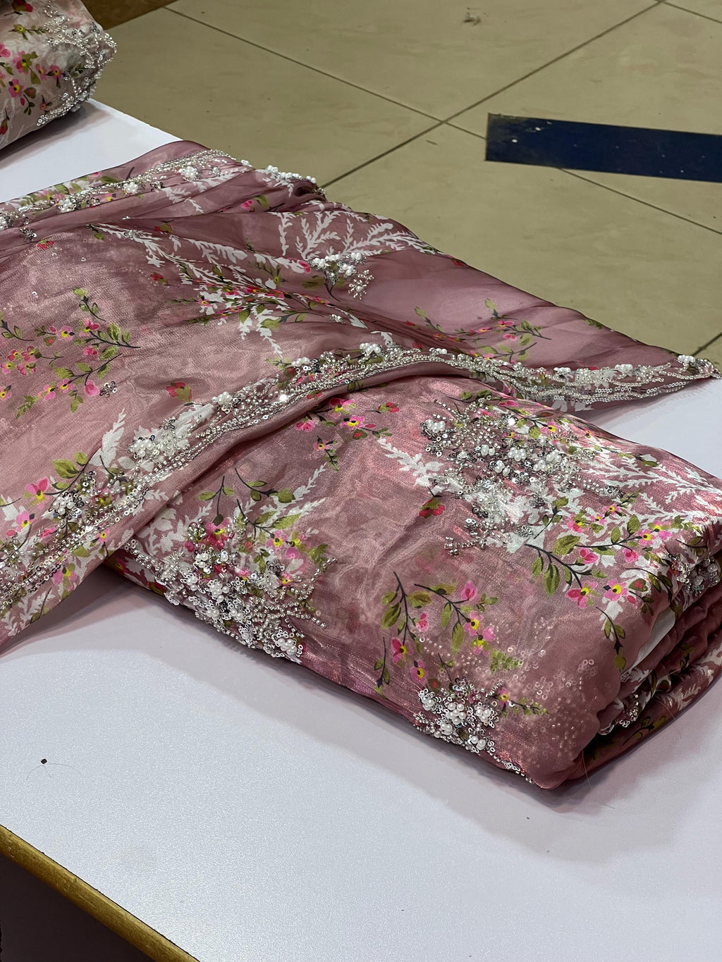 Most Trending Cutdana Lava Silk Printed