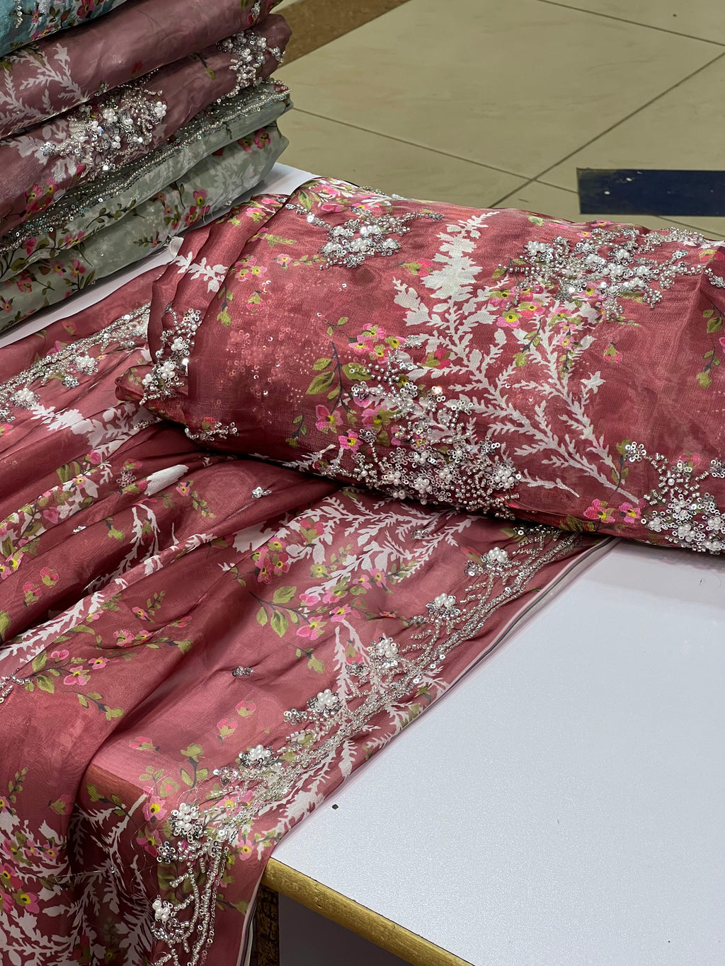 Most Trending Cutdana Lava Silk Printed