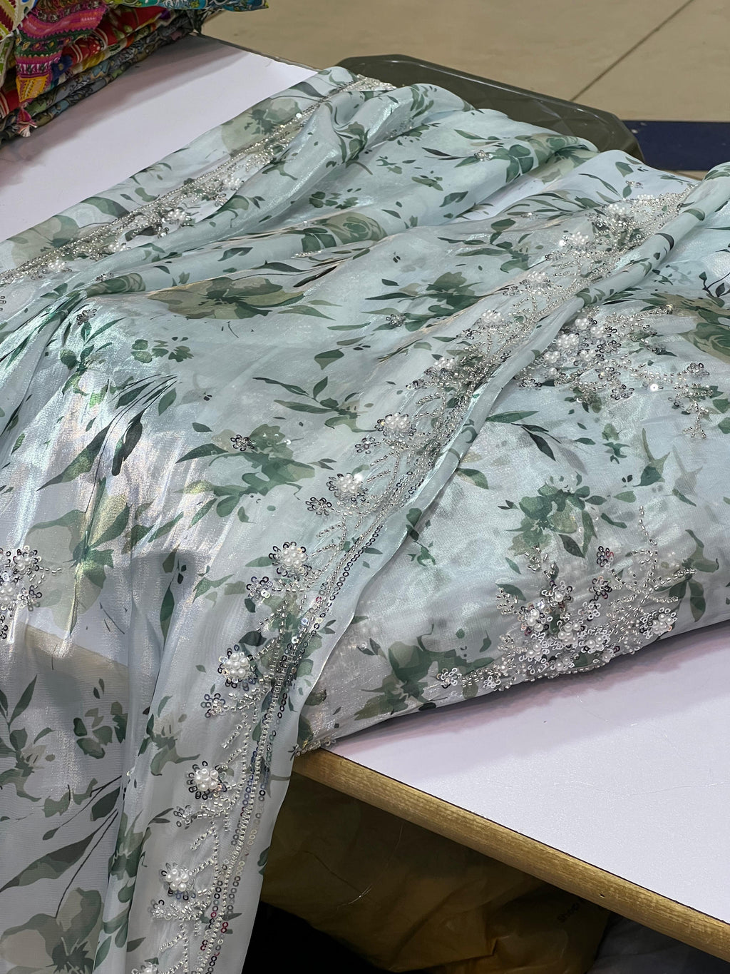 Most Trending Cutdana Lava Silk Printed