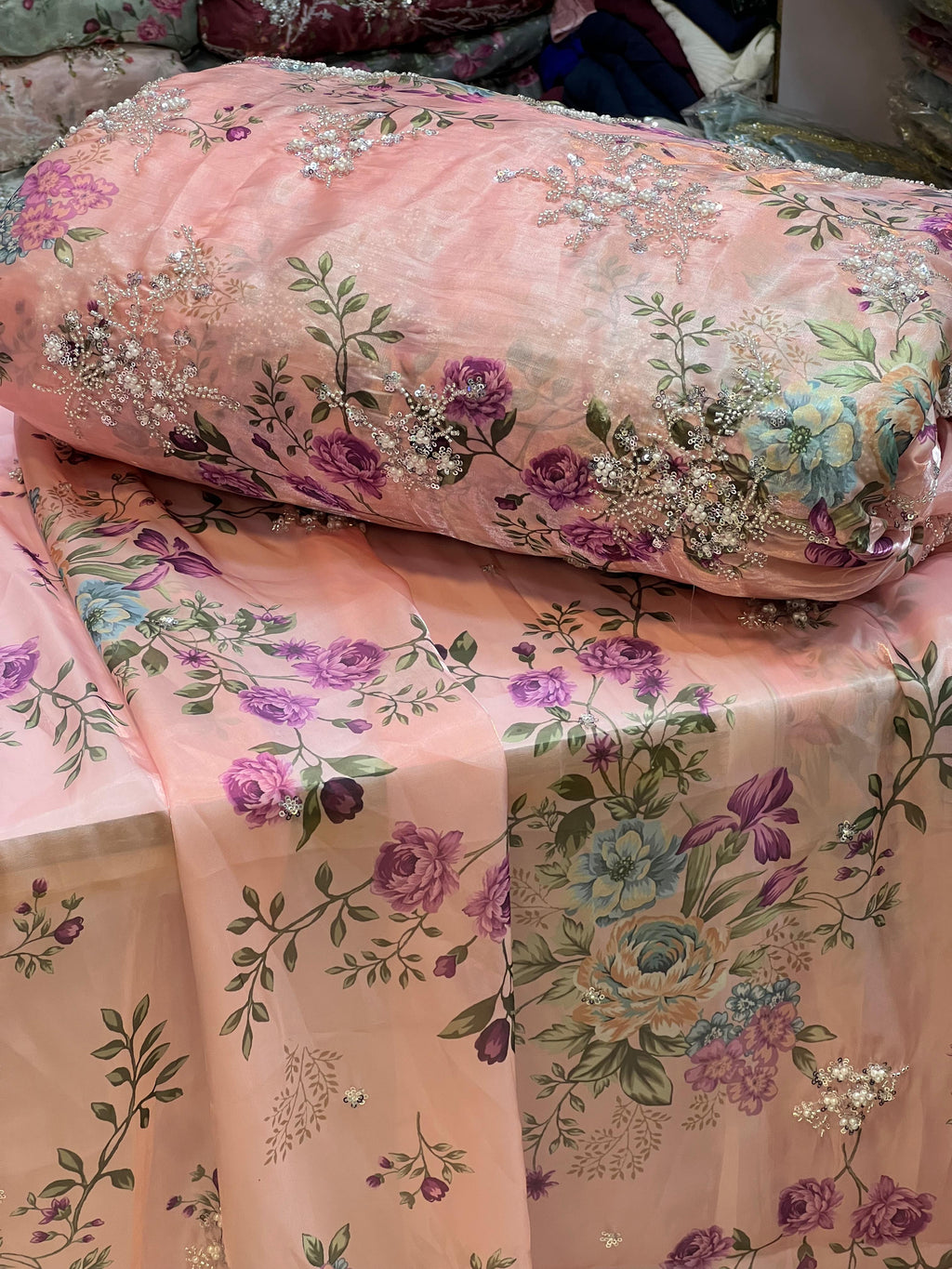 Most Trending Cutdana Lava Silk Printed