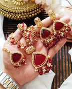 Premium Quality Beautiful Zarcon Stone Egyptian Style Short Mala Set