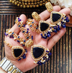 Premium Quality Beautiful Zarcon Stone Egyptian Style Short Mala Set