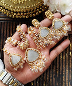 Premium Quality Beautiful Zarcon Stone Egyptian Style Short Mala Set