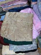 Korean Sheesha Silk Fabric, Cutwork Embroidered