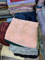 Korean Sheesha Silk Fabric, Cutwork Embroidered