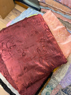 Korean Sheesha Silk Fabric, Cutwork Embroidered