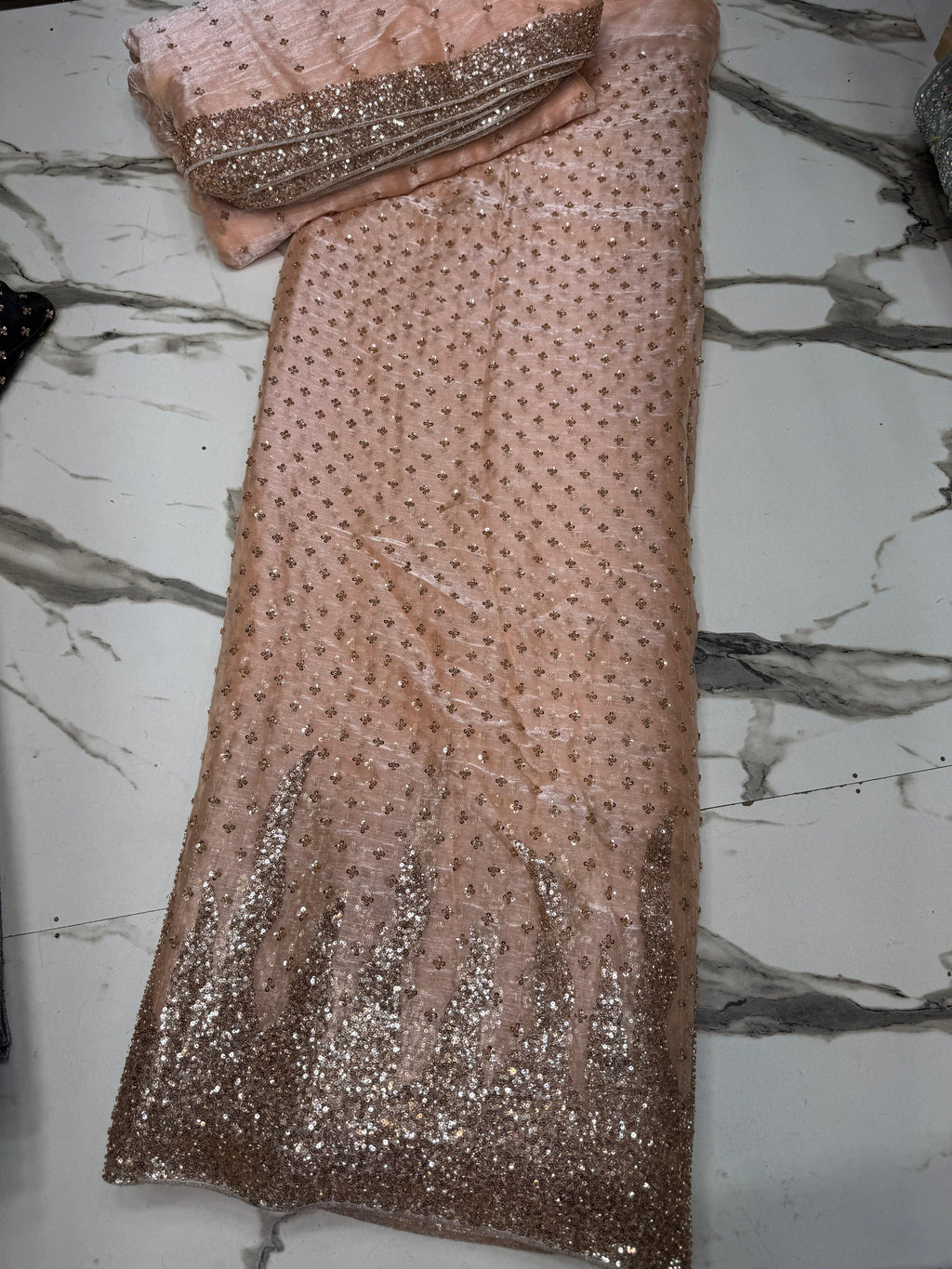 New Arrival 3 Pcs Lawa Silk Crystal Cutdana Border Style Dupata With Silk Trouser