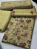 Rawsilk With Chiffon Dupatta  3 Pcs