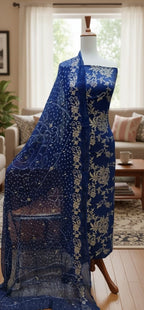 Bamber Chiffon Embroidery Sequence With Chundri