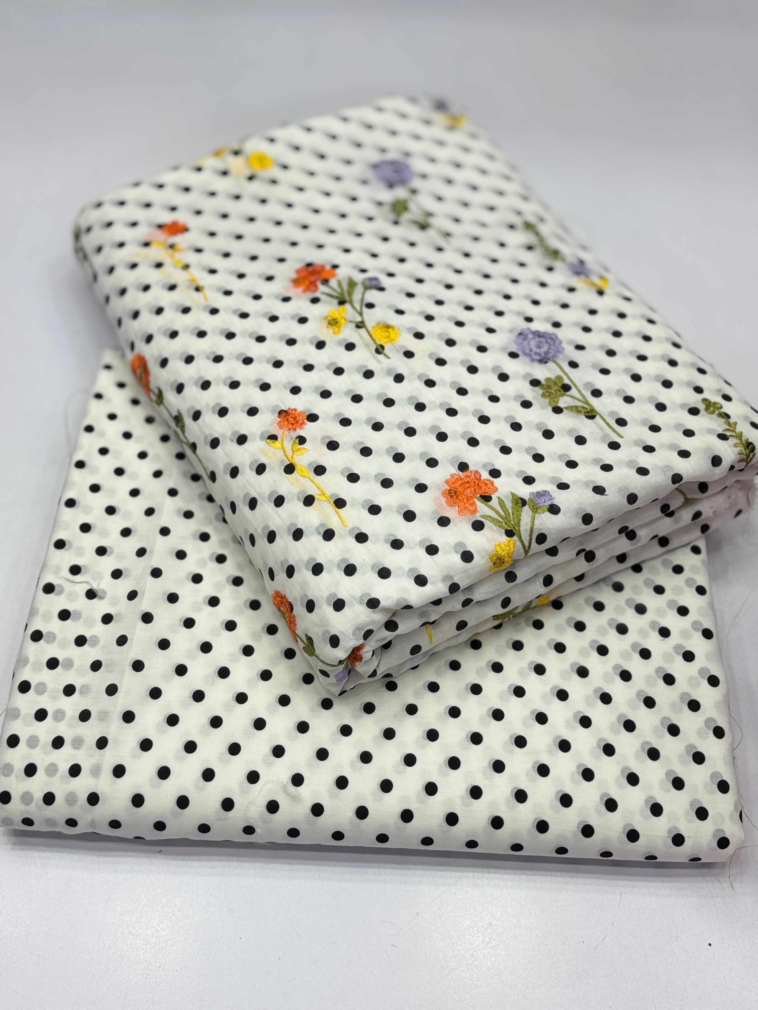 Pure imported lawn with multi embroidery 2 Pcs