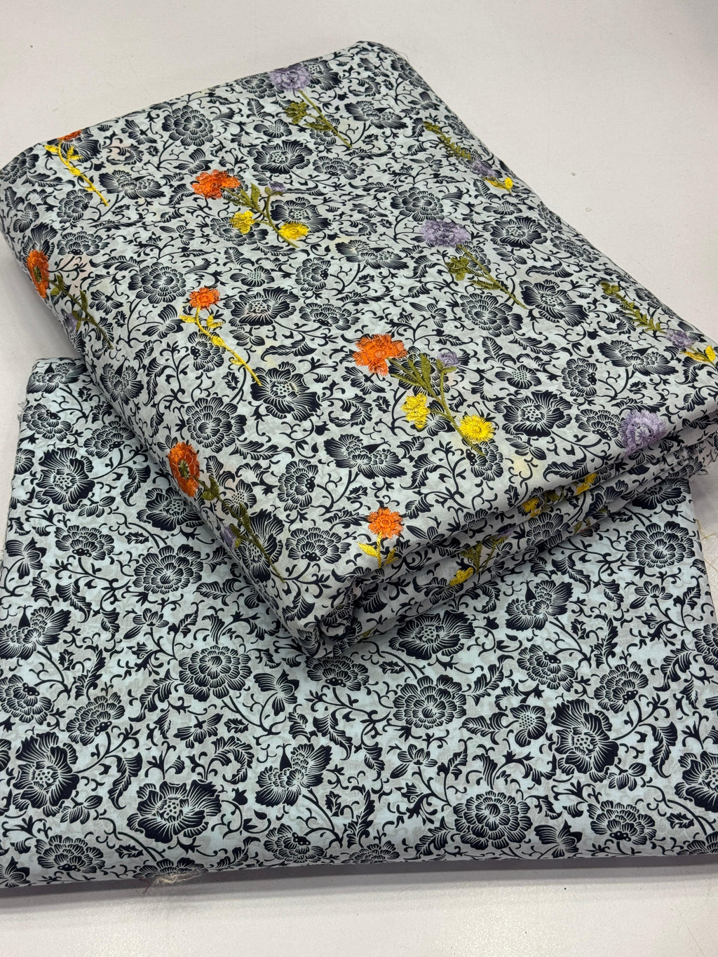 Pure imported lawn with multi embroidery 2 Pcs