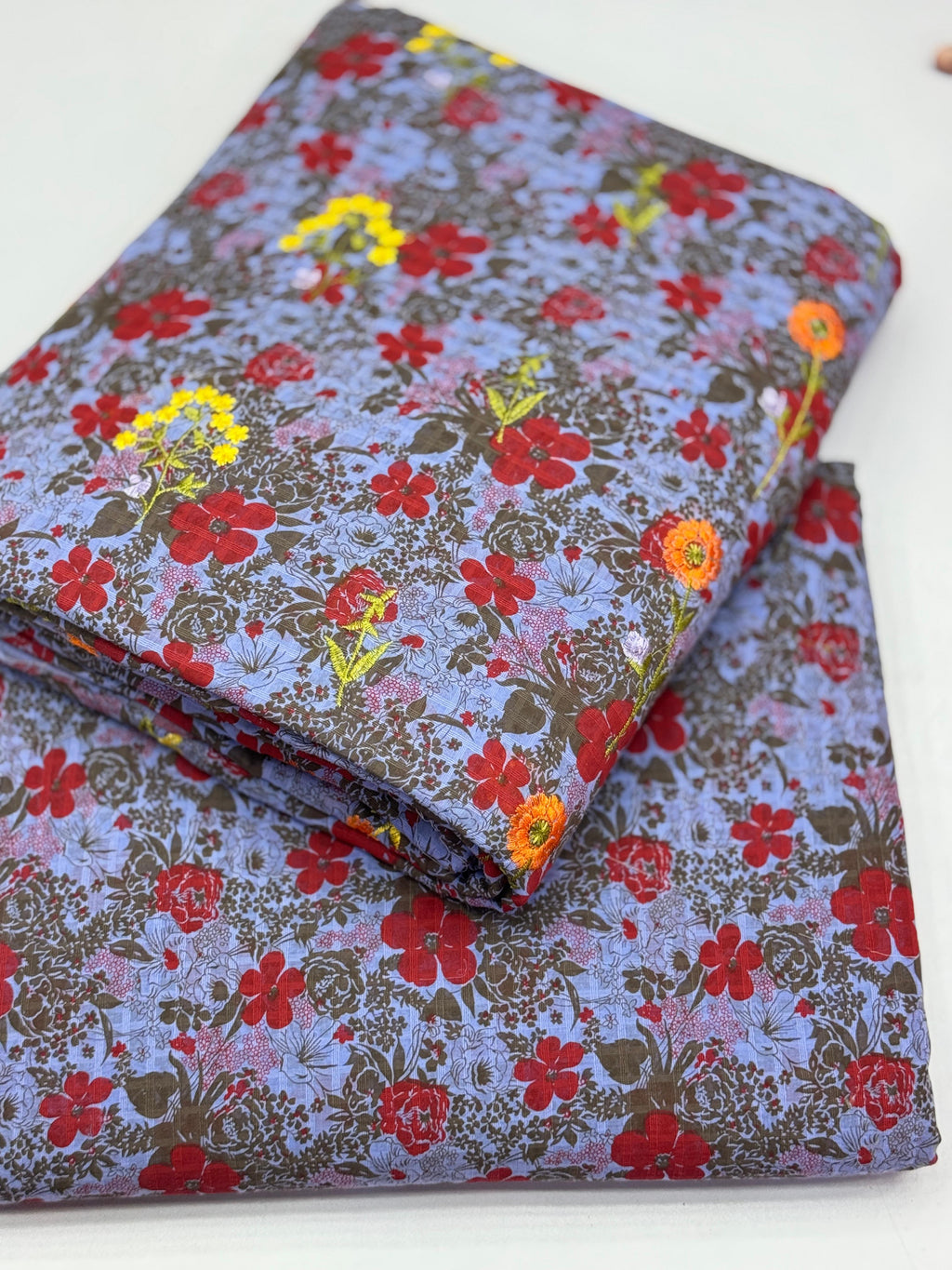 Pure imported lawn with multi embroidery 2 Pcs