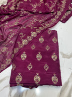 New Arival Russian Silk Katori Sequence Work Medium Silk Dupata + Trouser