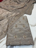 New Arival Russian Silk Katori Sequence Work Medium Silk Dupata + Trouser