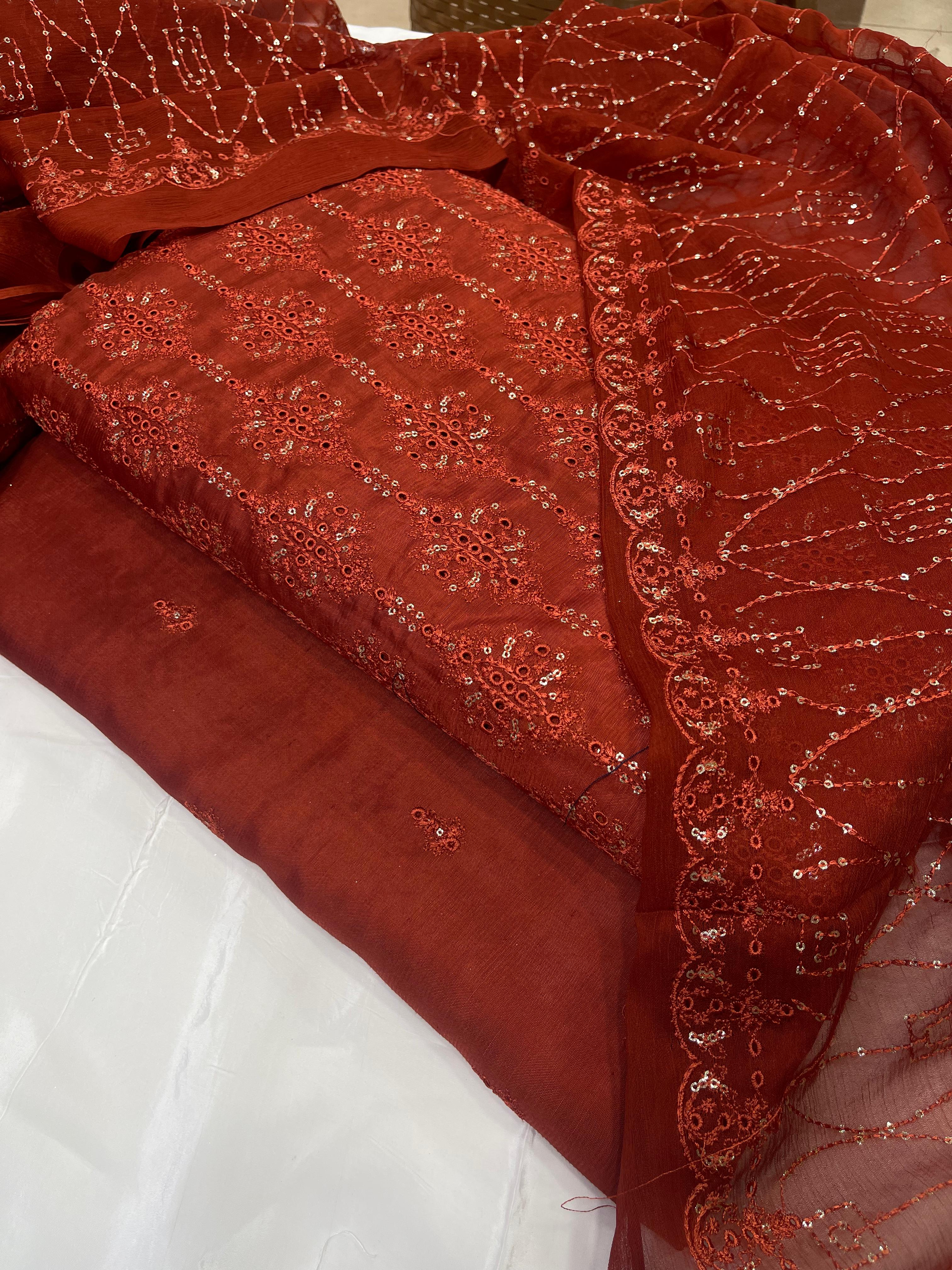 Luxury Chicken Kari 3 Pcs Suit